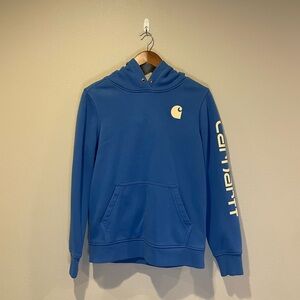 Carhartt Women's Blue & White Hoodie